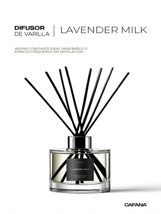 DIFUSOR DE VARILLA | LAVENDER MILK > Aroma exclusivo de línea Cafana