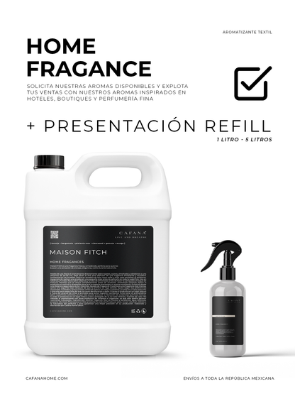 PERFUME PARA TELAS | WARM CASHMERE > Inspirado en los clásicos aromas de suavizantes americanos, con toque de algodón limpio y cashmere cálido