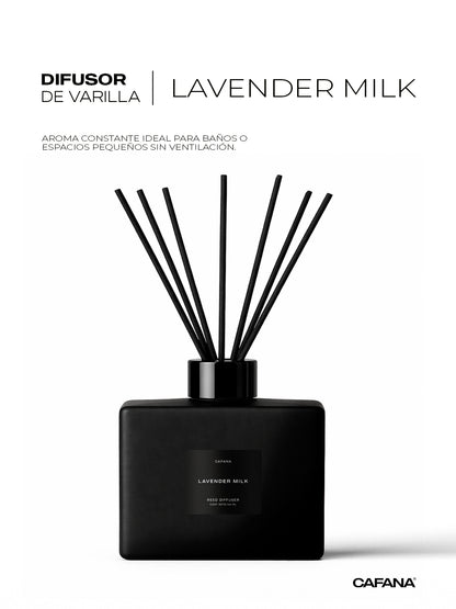 DIFUSOR DE VARILLA | LAVENDER MILK > Aroma exclusivo de línea Cafana